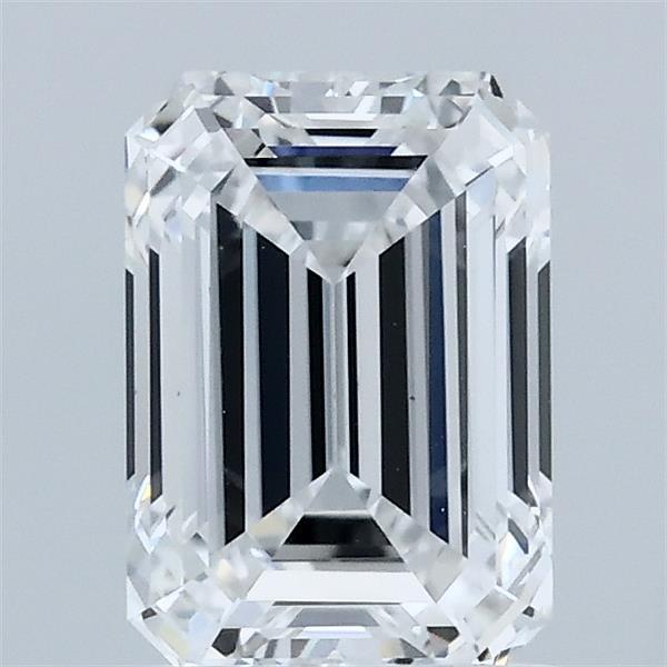 1.50 Carat Emerald Shaped, Ideal Cut, D Color, VVS2 Clarity, IGI Certified Lab Grown Diamond