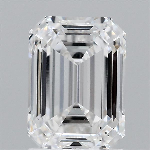 2.02 Carat Emerald Shaped, Ideal Cut, D Color, VS2 Clarity, IGI Certified Lab Grown Diamond
