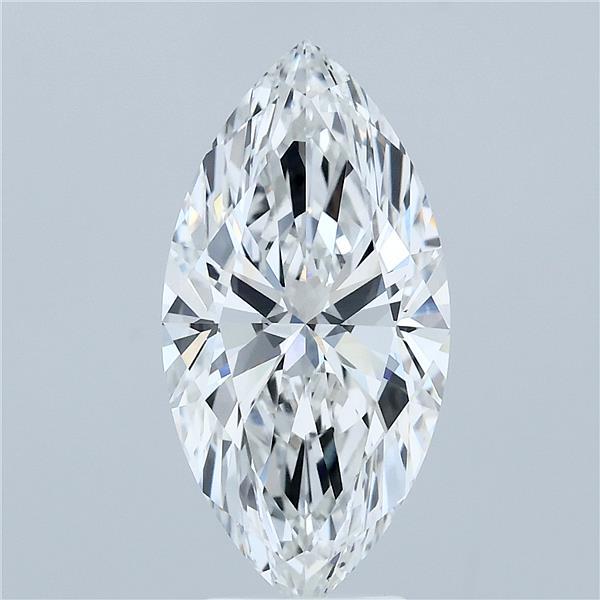 3.45 Carat Marquise Shaped, Ideal Cut, F Color, VVS2 Clarity, IGI Certified Lab Grown Diamond