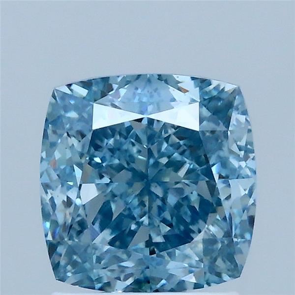 2.21 Carat Cushion Shaped, Ideal Cut, FANCY VIVID BLUE Color, VS1 Clarity, IGI Certified Lab Grown Diamond