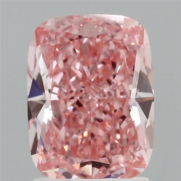 2.00 Carat Cushion Shaped, Ideal Cut, FANCY VIVID PINK Color, VS1 Clarity, IGI Certified Lab Grown Diamond