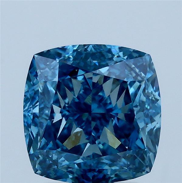 3.01 Carat Cushion Shaped, Ideal Cut, FANCY VIVID BLUE Color, VS1 Clarity, IGI Certified Lab Grown Diamond