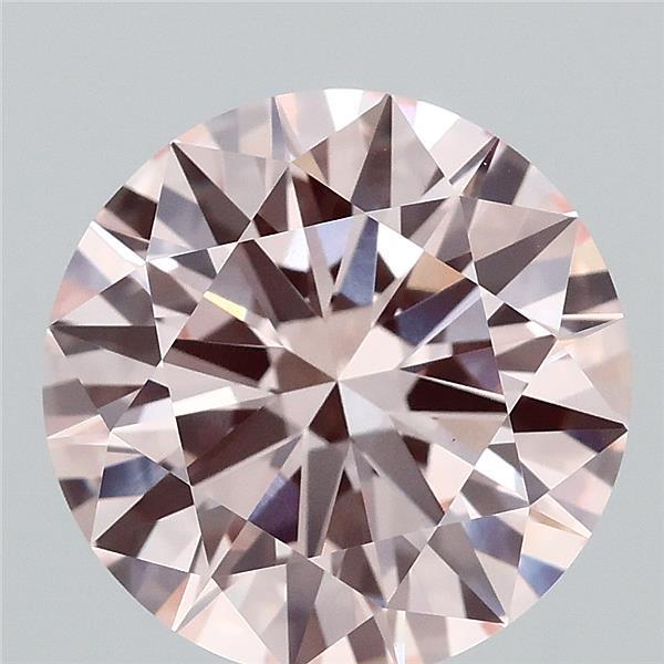 3.76 Carat Round Shaped, Excellent Cut, FANCY PINK Color, VVS2 Clarity, IGI Certified Lab Grown Diamond