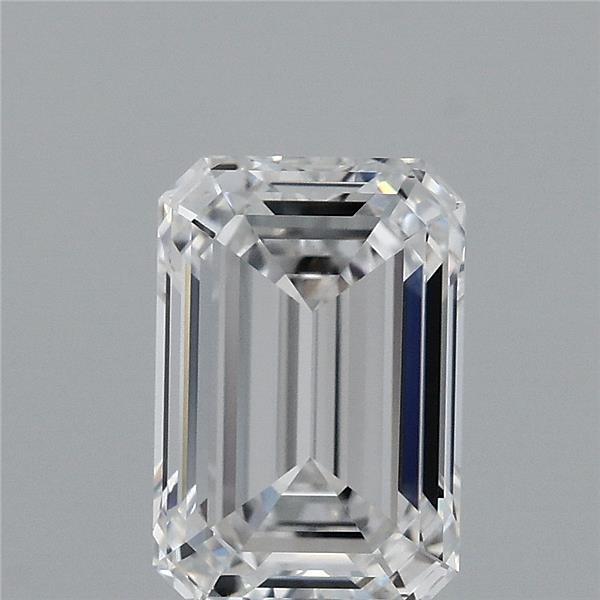 2.07 Carat Emerald Shaped, Ideal Cut, D Color, VVS1 Clarity, IGI Certified Lab Grown Diamond
