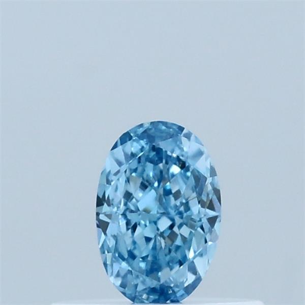 0.35 Carat Oval Shaped, Very Good Cut, FANCY VIVID BLUE Color, VVS2 Clarity, IGI Certified Lab Grown Diamond