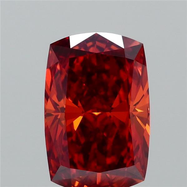 1.05 Carat Cushion Shaped, Ideal Cut, FANCY VIVID ORANGE Color, VVS2 Clarity, IGI Certified Lab Grown Diamond