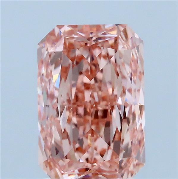 1.98 Carat Radiant Shaped, Ideal Cut, FANCY VIVID PINK Color, VS1 Clarity, IGI Certified Lab Grown Diamond