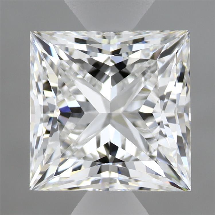 2.35 Carat Princess Shaped, Ideal Cut, E Color, VVS2 Clarity, IGI Certified Lab Grown Diamond