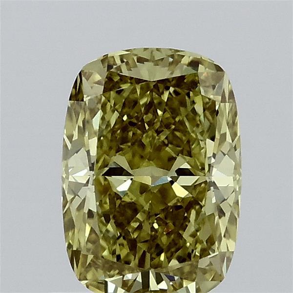1.07 Carat Cushion Shaped, Ideal Cut, FANCY VIVID YELLOW Color, VVS2 Clarity, IGI Certified Lab Grown Diamond