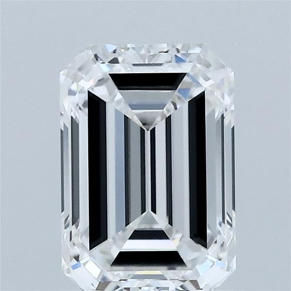 1.54 Carat Emerald Shaped, Ideal Cut, D Color, VVS2 Clarity, IGI Certified Lab Grown Diamond