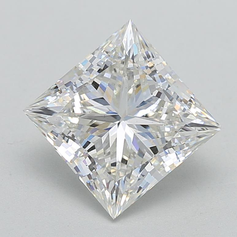4.05 Carat Princess Shaped, Ideal Cut, F Color, VS2 Clarity, IGI Certified Lab Grown Diamond