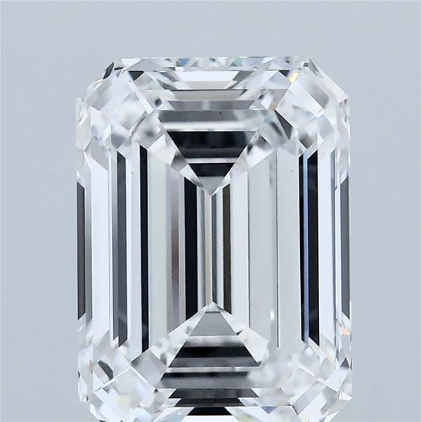 3.91 Carat Emerald Shaped, Ideal Cut, D Color, VVS2 Clarity, IGI Certified Lab Grown Diamond