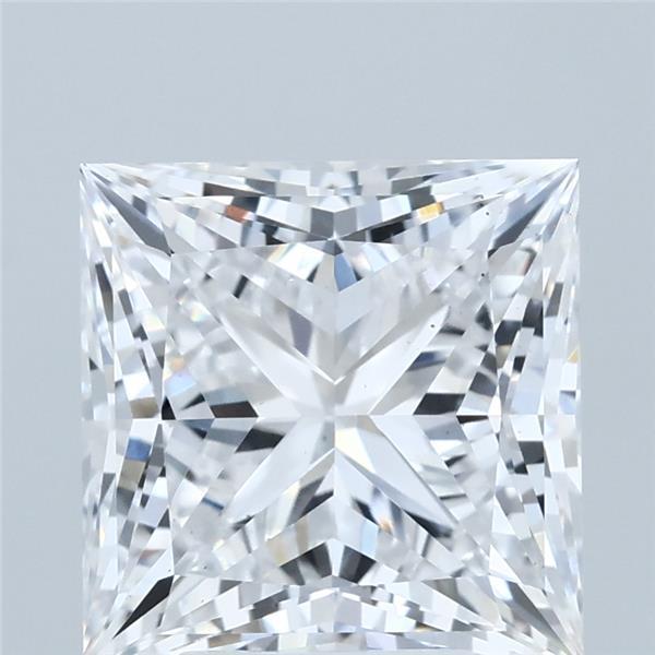 4.07 Carat Princess Shaped, Ideal Cut, D Color, VS2 Clarity, IGI Certified Lab Grown Diamond