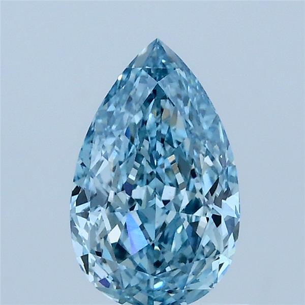 1.04 Carat Pear Shaped, Excellent Cut, FANCY VIVID BLUE Color, VS1 Clarity, IGI Certified Lab Grown Diamond