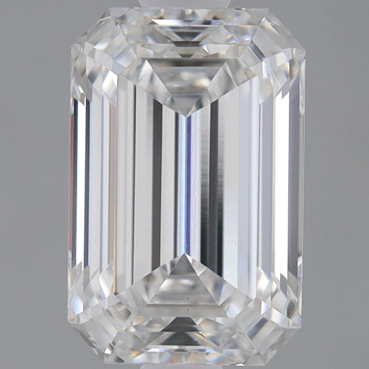 0.91 Carat Emerald Shaped, Ideal Cut, F Color, VS1 Clarity, IGI Certified Lab Grown Diamond