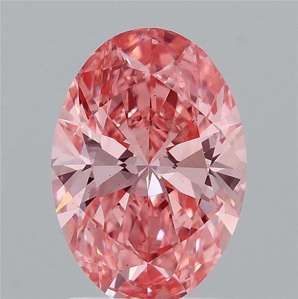2.09 Carat Oval Shaped, Ideal Cut, FANCY VIVID PINK Color, VS1 Clarity, IGI Certified Lab Grown Diamond