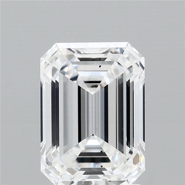 2.60 Carat Emerald Shaped, Ideal Cut, E Color, VS2 Clarity, IGI Certified Lab Grown Diamond