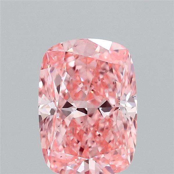 1.53 Carat Cushion Shaped, Ideal Cut, FANCY VIVID PINK Color, VS2 Clarity, IGI Certified Lab Grown Diamond