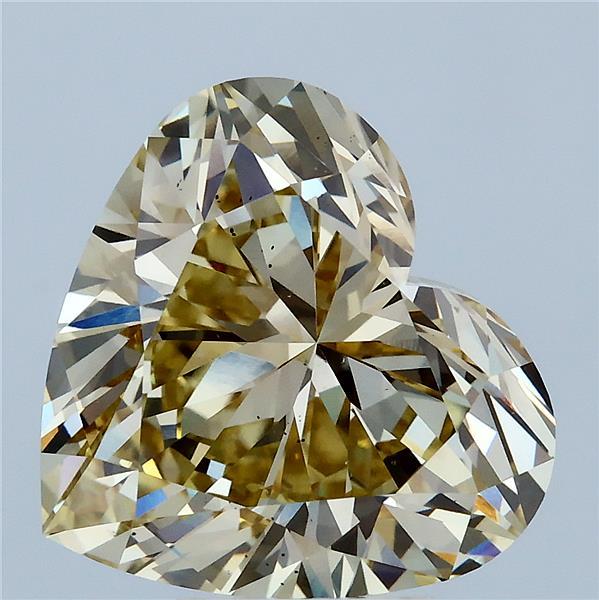6.02 Carat Heart Shaped, Ideal Cut, FANCY YELLOW Color, VS2 Clarity, IGI Certified Lab Grown Diamond