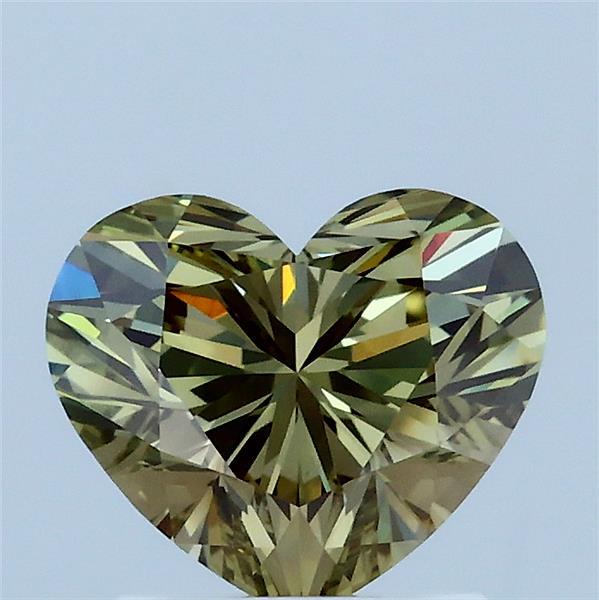 1.53 Carat Heart Shaped, Ideal Cut, FANCY VIVID GREEN Color, VVS2 Clarity, IGI Certified Lab Grown Diamond