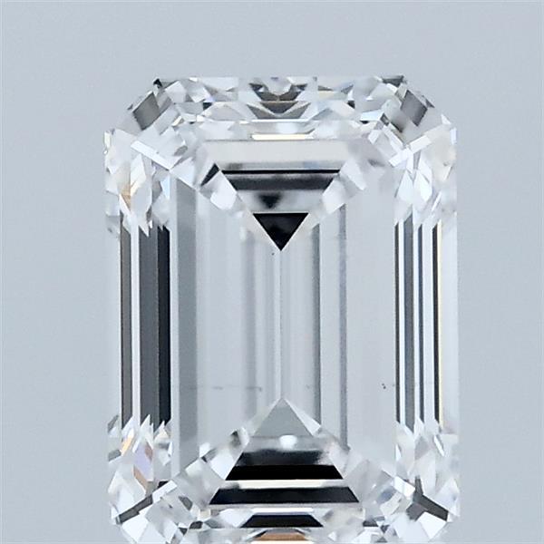 1.55 Carat Emerald Shaped, Ideal Cut, D Color, VS2 Clarity, IGI Certified Lab Grown Diamond