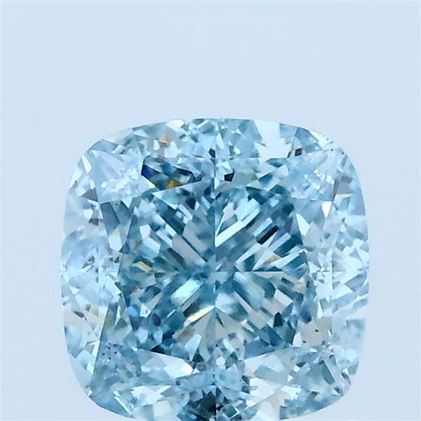 1.52 Carat Cushion Shaped, Ideal Cut, FANCY INTENSE BLUE Color, VS1 Clarity, IGI Certified Lab Grown Diamond