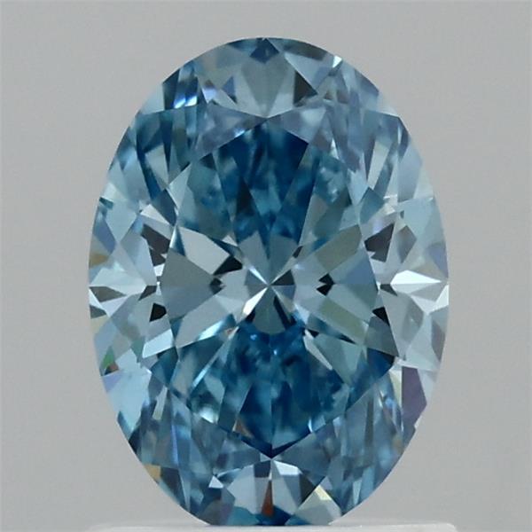 1.08 Carat Oval Shaped, Ideal Cut, FANCY VIVID BLUE Color, VS1 Clarity, IGI Certified Lab Grown Diamond