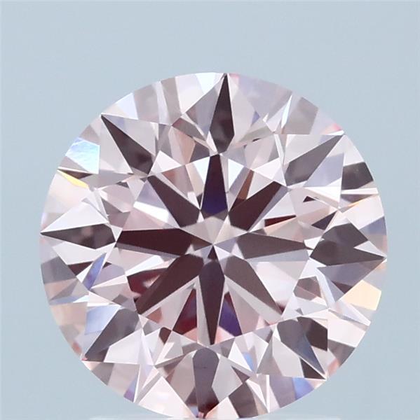 2.03 Carat Round Shaped, Ideal Cut, FANCY VIVID PINK Color, VS1 Clarity, IGI Certified Lab Grown Diamond