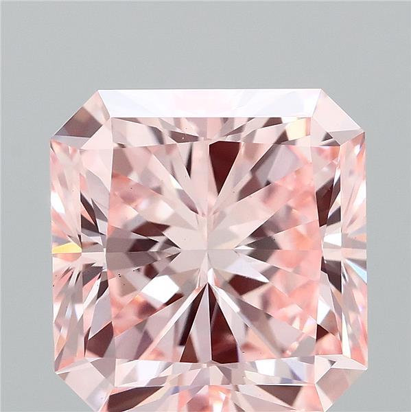 2.99 Carat Radiant Shaped, Ideal Cut, FANCY INTENSE PINK Color, VS1 Clarity, IGI Certified Lab Grown Diamond