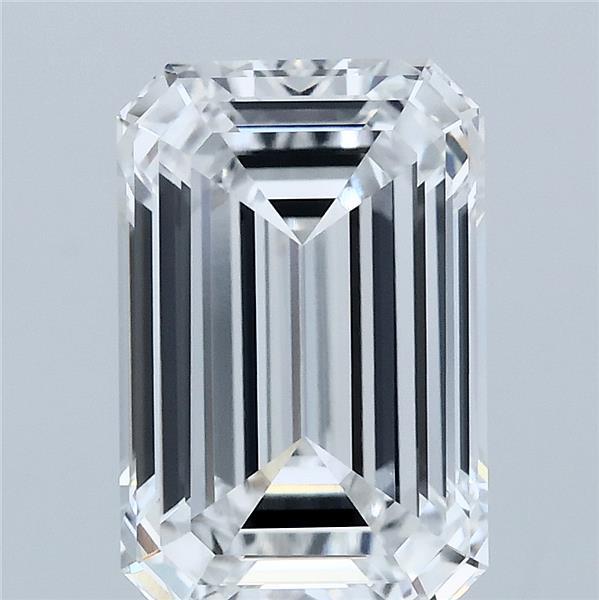 3.87 Carat Emerald Shaped, Ideal Cut, E Color, VVS2 Clarity, IGI Certified Lab Grown Diamond