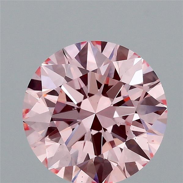 2.01 Carat Round Shaped, Excellent Cut, FANCY VIVID PINK Color, VS1 Clarity, IGI Certified Lab Grown Diamond