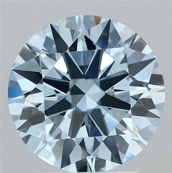 2.65 Carat Round Shaped, Ideal Cut, FANCY INTENSE BLUE Color, VS1 Clarity, IGI Certified Lab Grown Diamond