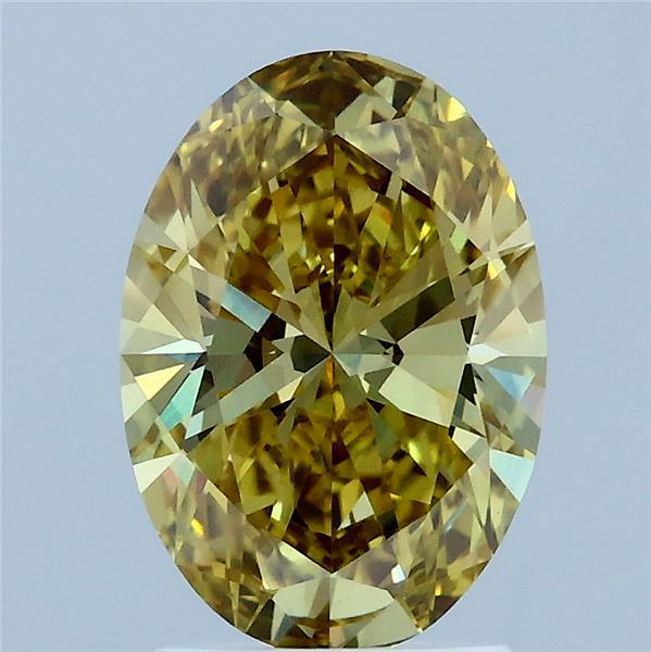 1.89 Carat Oval Shaped, Ideal Cut, FANCY INTENSE YELLOW Color, VVS2 Clarity, IGI Certified Lab Grown Diamond