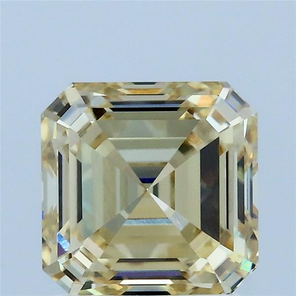 2.04 Carat Asscher Shaped, Ideal Cut, FANCY YELLOW Color, VVS1 Clarity, IGI Certified Lab Grown Diamond