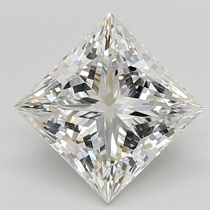 4.07 Carat Princess Shaped, Ideal Cut, G Color, VS2 Clarity, IGI Certified Lab Grown Diamond