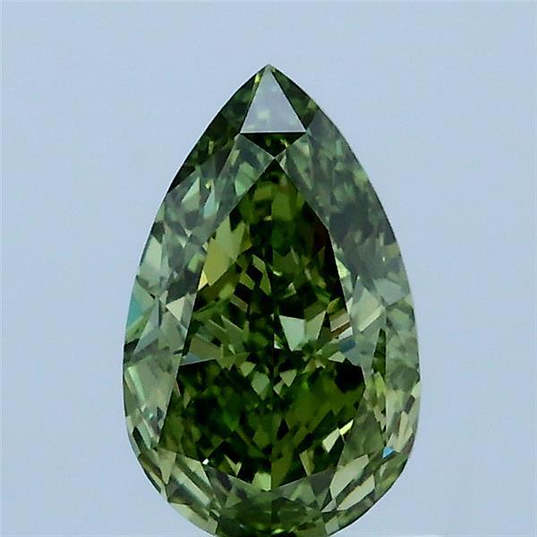1.04 Carat Pear Shaped, Excellent Cut, FANCY VIVID GREEN Color, VS1 Clarity, IGI Certified Lab Grown Diamond