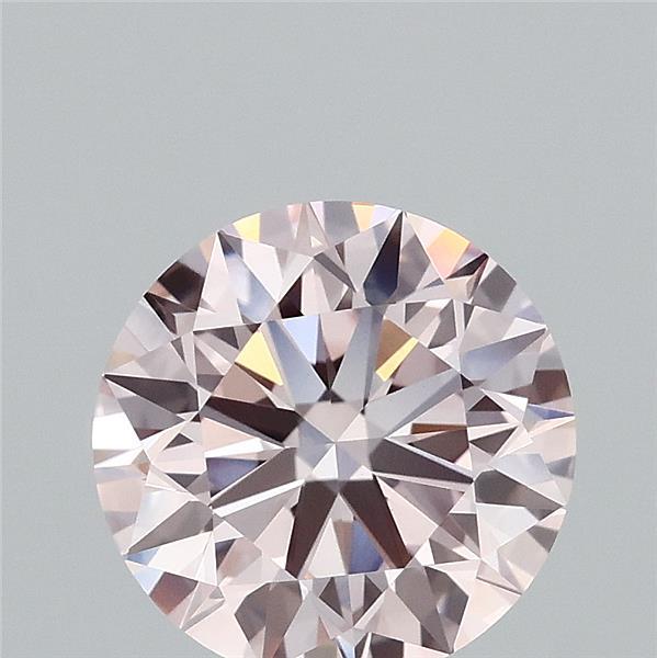 2.03 Carat Round Shaped, Ideal Cut, FANCY LIGHT PINK Color, VVS2 Clarity, IGI Certified Lab Grown Diamond