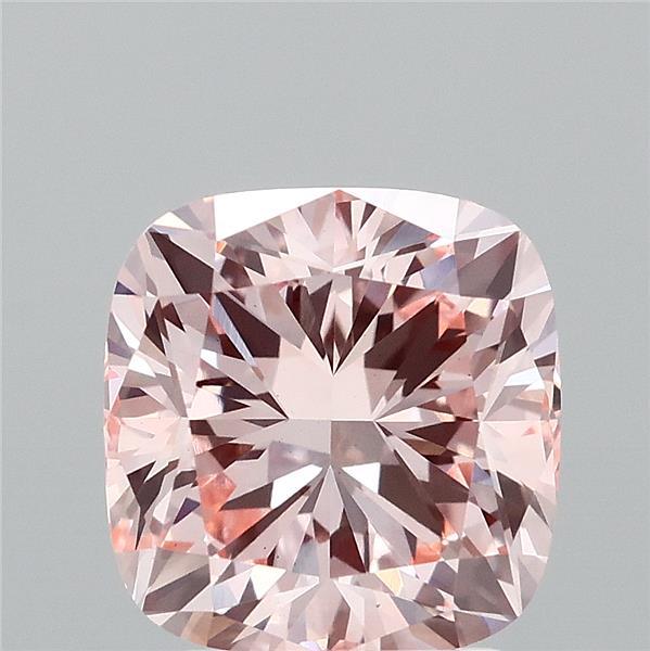 3.02 Carat Cushion Shaped, Ideal Cut, FANCY INTENSE PINK Color, VS1 Clarity, IGI Certified Lab Grown Diamond