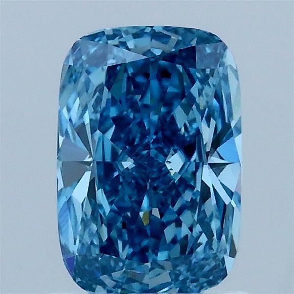 1.20 Carat Cushion Shaped, Ideal Cut, FANCY VIVID BLUE Color, VVS2 Clarity, IGI Certified Lab Grown Diamond