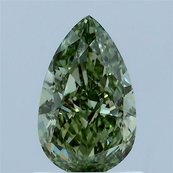 1.10 Carat Pear Shaped, Excellent Cut, FANCY VIVID GREEN Color, VS1 Clarity, IGI Certified Lab Grown Diamond
