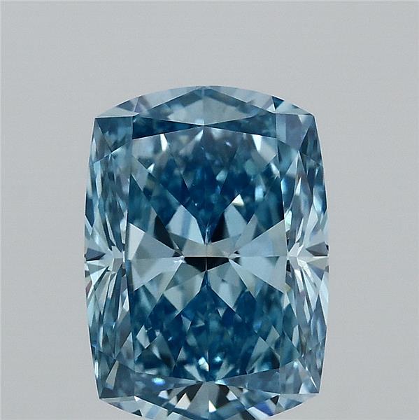 2.61 Carat Cushion Shaped, Excellent Cut, FANCY VIVID BLUE Color, VS2 Clarity, IGI Certified Lab Grown Diamond