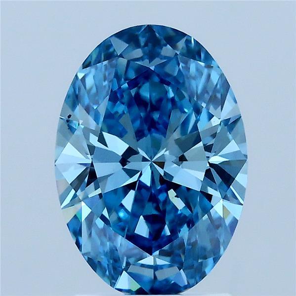 2.07 Carat Oval Shaped, Ideal Cut, FANCY VIVID BLUE Color, VS1 Clarity, IGI Certified Lab Grown Diamond