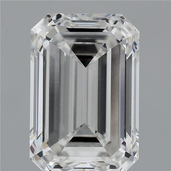 8.03 Carat Emerald Shaped, Ideal Cut, F Color, VVS2 Clarity, IGI Certified Lab Grown Diamond