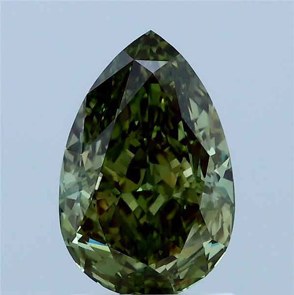 1.65 Carat Pear Shaped, Excellent Cut, FANCY VIVID GREEN Color, VS2 Clarity, IGI Certified Lab Grown Diamond