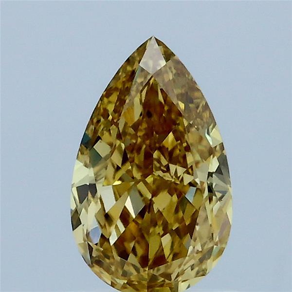 1.02 Carat Pear Shaped, Excellent Cut, FANCY INTENSE YELLOW Color, VS1 Clarity, IGI Certified Lab Grown Diamond
