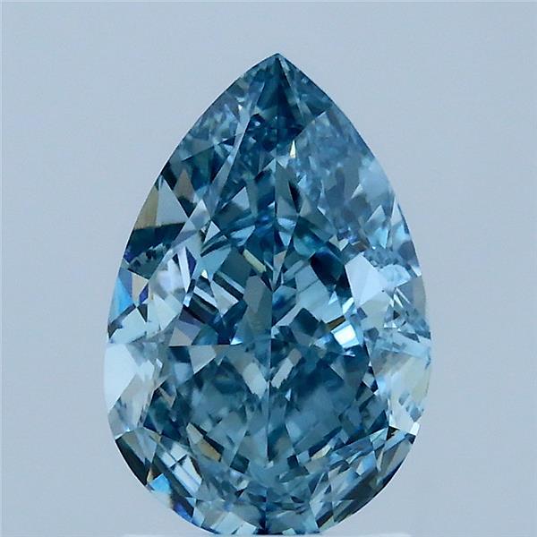 2.09 Carat Pear Shaped, Excellent Cut, FANCY VIVID BLUE Color, VVS2 Clarity, IGI Certified Lab Grown Diamond