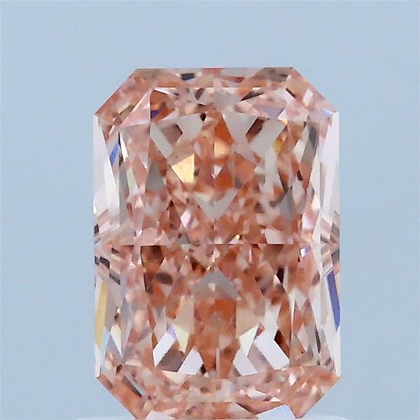 1.51 Carat Radiant Shaped, Excellent Cut, FANCY VIVID PINK Color, VS1 Clarity, IGI Certified Lab Grown Diamond