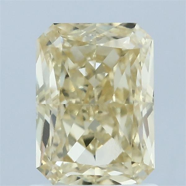 1.50 Carat Radiant Shaped, Ideal Cut, FANCY YELLOW Color, VVS2 Clarity, IGI Certified Lab Grown Diamond