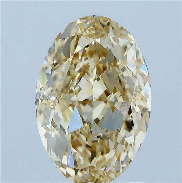 2.07 Carat Oval Shaped, Excellent Cut, FANCY LIGHT YELLOW Color, VS1 Clarity, IGI Certified Lab Grown Diamond