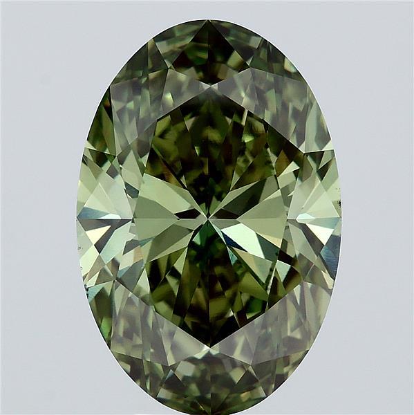 6.56 Carat Oval Shaped, Ideal Cut, FANCY VIVID GREEN Color, VS1 Clarity, IGI Certified Lab Grown Diamond